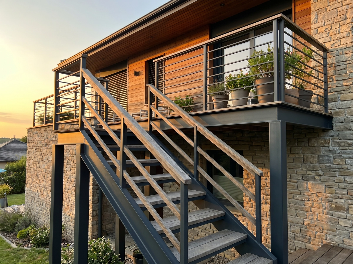 Metalltreppe außen: Design und Sicherheit vereint
